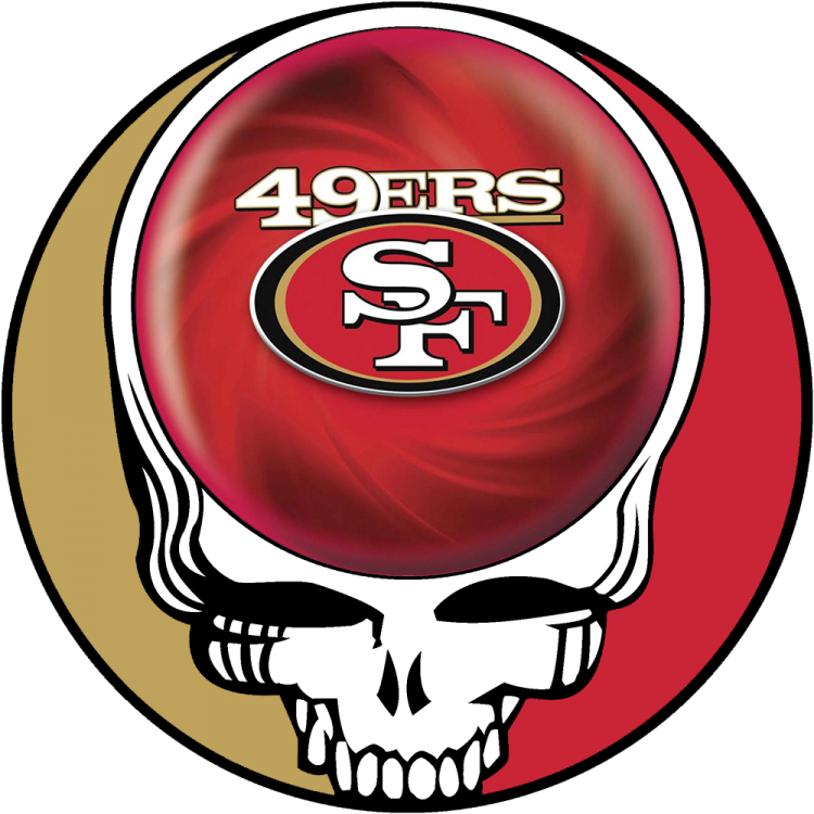 San Francisco 49ers skull logo iron on transfers